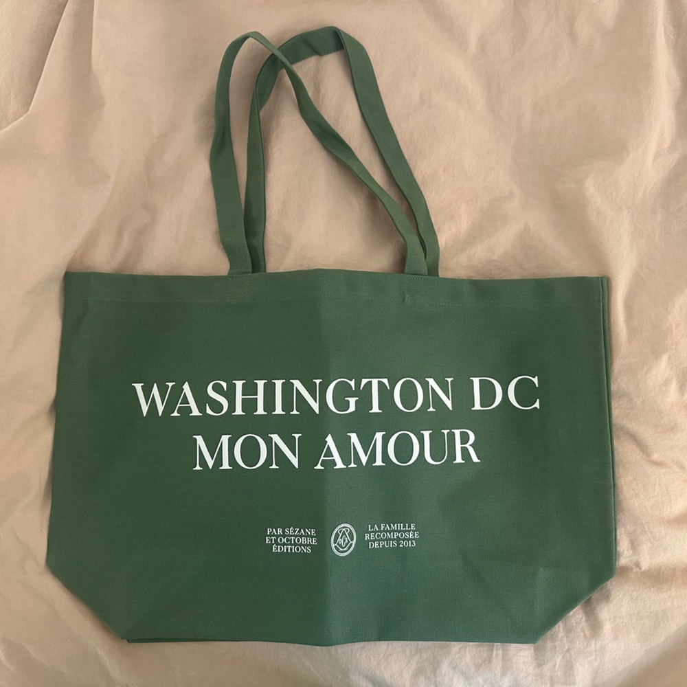 NEW Sezane Mon Amour Washington DC Tote Bag